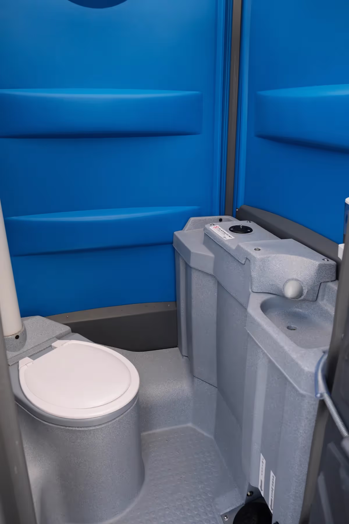 Clean interior of an event portaloo with fresh water flush